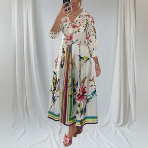 Sara Roka Elena Hummingbird Maxi Dress